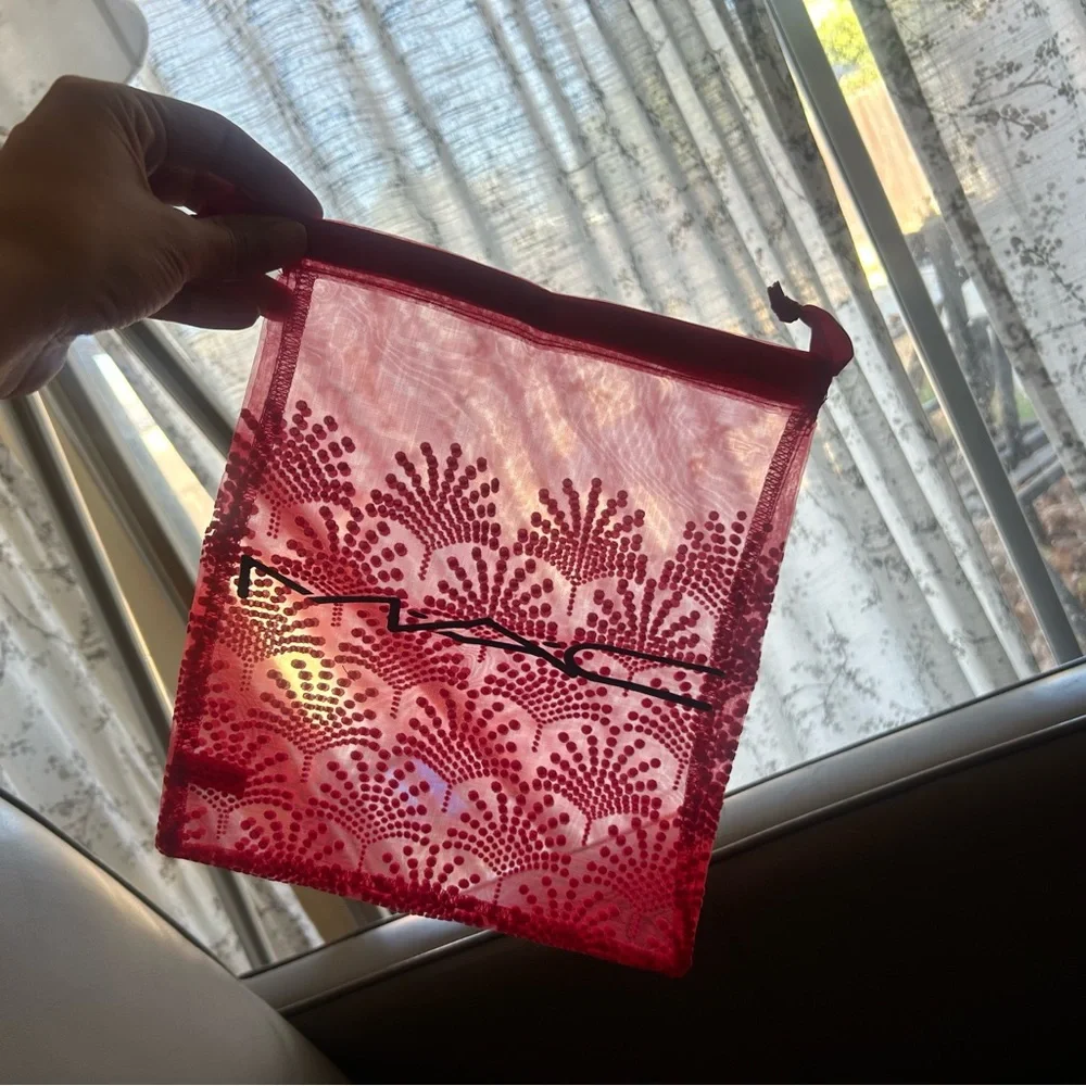 MAC Cosmetics Red Lace Cosmetic Bag